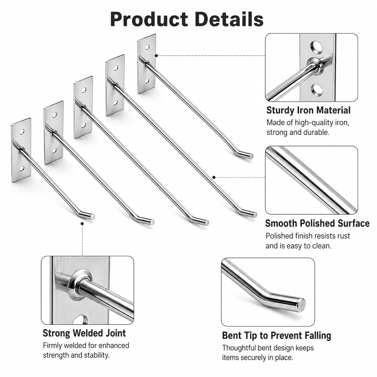 5-25Pcs Wall Mounted Hook With - Kitchen Appliances Cabinet 评论和价格