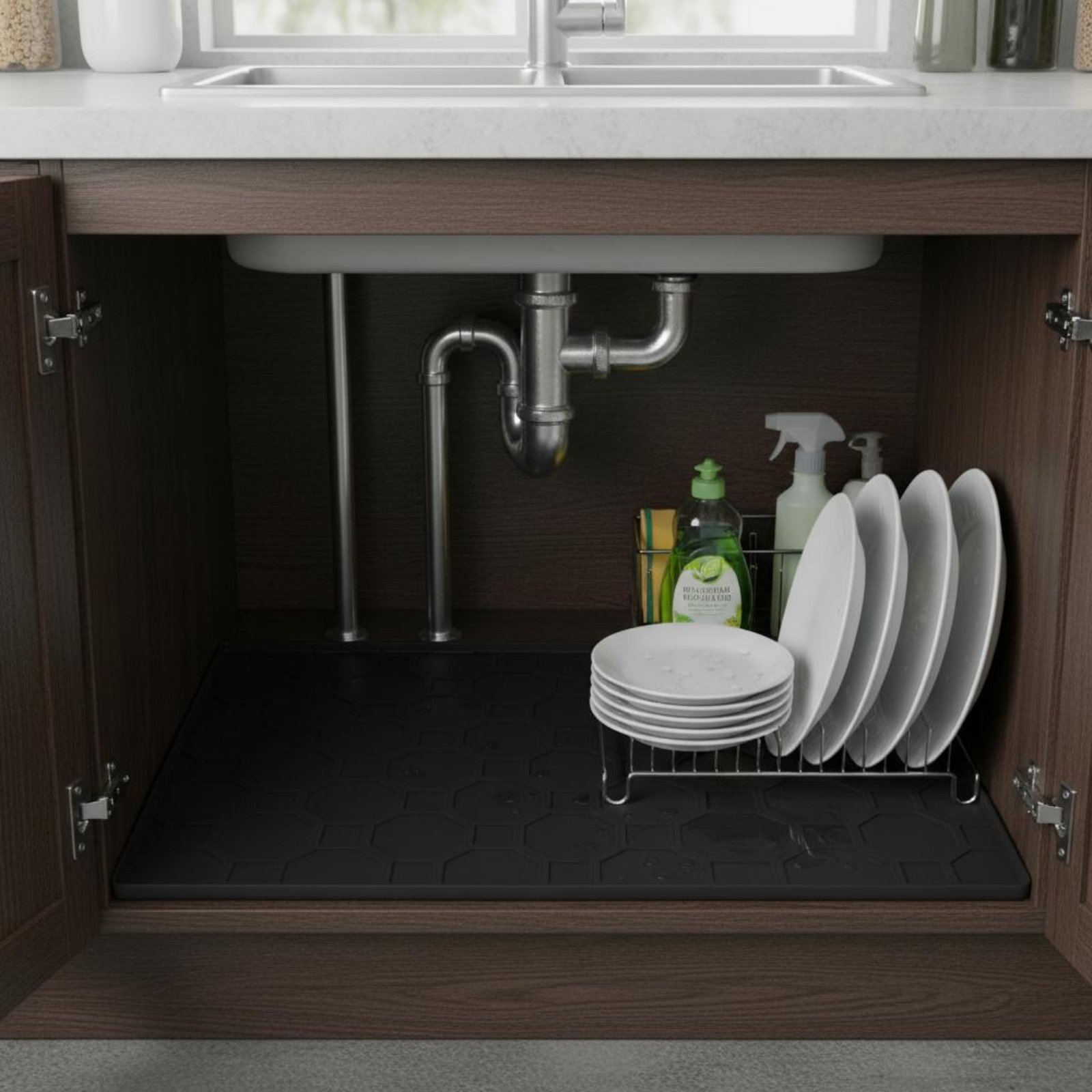 Waterproof Under Sink Mat Easy - Kitchen Appliances Cabinet 评论和价格