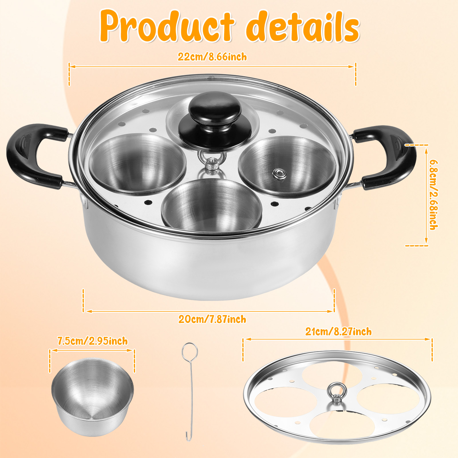 Egg Poacher Stainless Steel Po - Induction Cooktop Portable 评论和价格